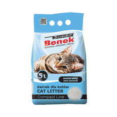 Super Benek Compact Line Natural бентонитовый наполнитель для кошачьего туалета без запаха 5 л