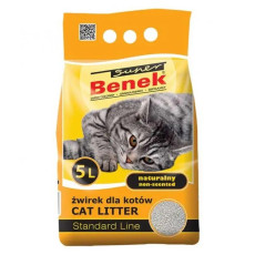 Super Benek Standard Line Natural бентонитовый наполнитель для кошачьего туалета без запаха 5 л
