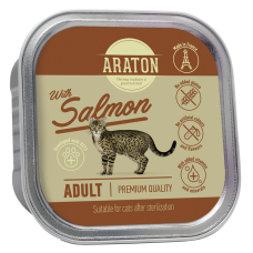 ARATON Adult cat with salmon вологий корм для стерилізованих котів з лососем 85 гр