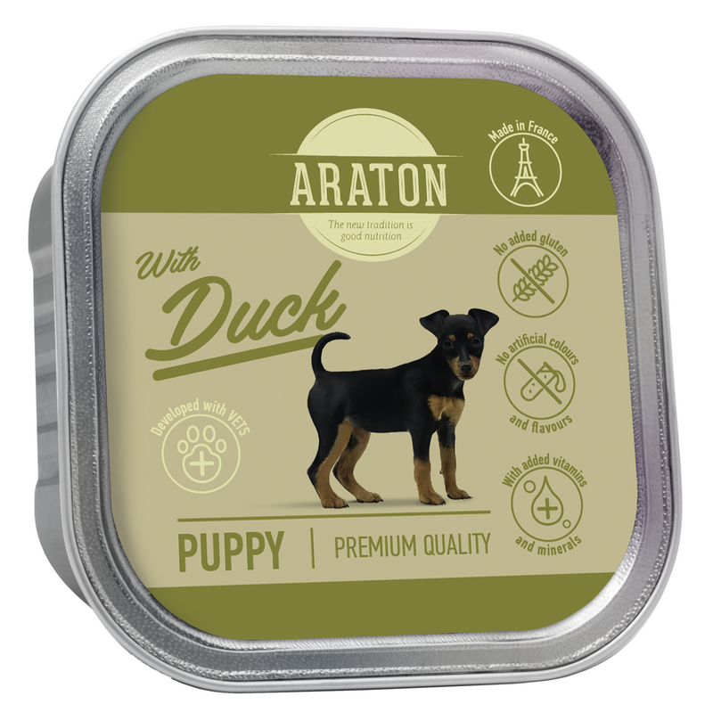 Araton Puppy with Duck влажный корм для щенков с уткой 150 г