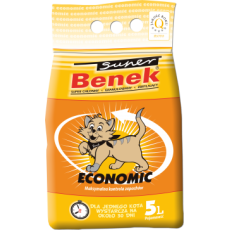 Super Benek Econom Line Natural бентонітовий наповнювач для котячого туалету без запаху 5 л
