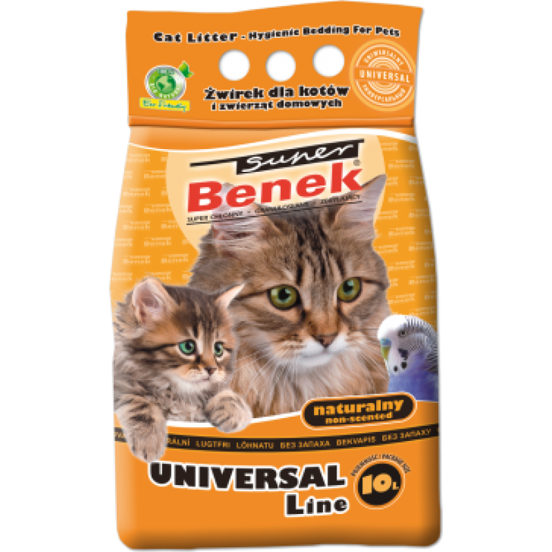 Super Benek Universal Line Natural бентонітовий наповнювач для котячого туалету без запаху 10 л