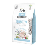 Brit Care Cat Adult GF Sensitive Insect & Fresh Herring сухий корм для котів з оселедцем та білком комах, 400 гр