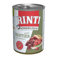 Rinti Kennerfleisch Mit Rentier влажный корм для собак с олениной, 400 гр