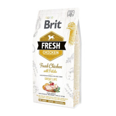 Brit Fresh Chicken with Potato Adult Great Life сухой корм с курицей для собак, 12 кг