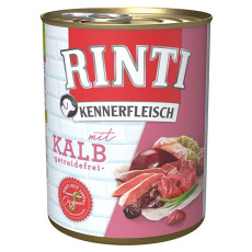 Rinti Kennerfleisch Mit Kalb влажный корм для собак с телятиной, 800 гр
