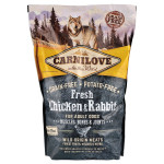 Carnilove Fresh Chicken And Rabbit For Adult Dogs сухой корм с курицей и кроликом для собак, 1.5 кг