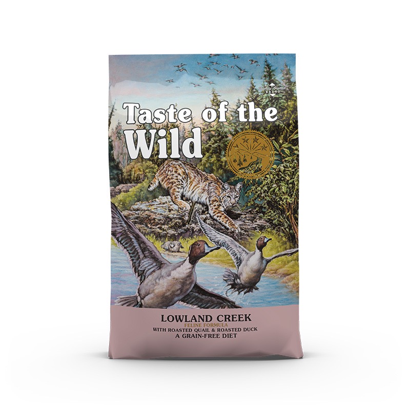 Taste of the Wild Lowland Creek Feline Formula сухий корм з качкою та перепілкою для котів, 2 кг