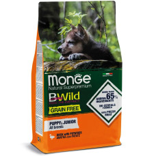 Monge BWild GF All Breeds Puppy Anatra сухий корм з качкою для цуценят, 15 кг