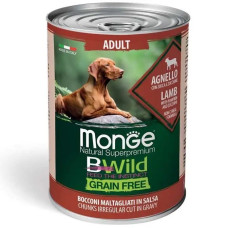 Monge BWild GF All Breeds Adult Lamb вологий корм з ягнятком для собак, 400 гр