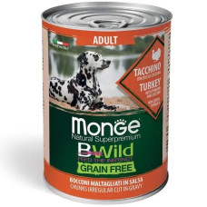 Monge BWild GF All Breeds Adult Turkey вологий корм з індичкою для собак, 400 гр