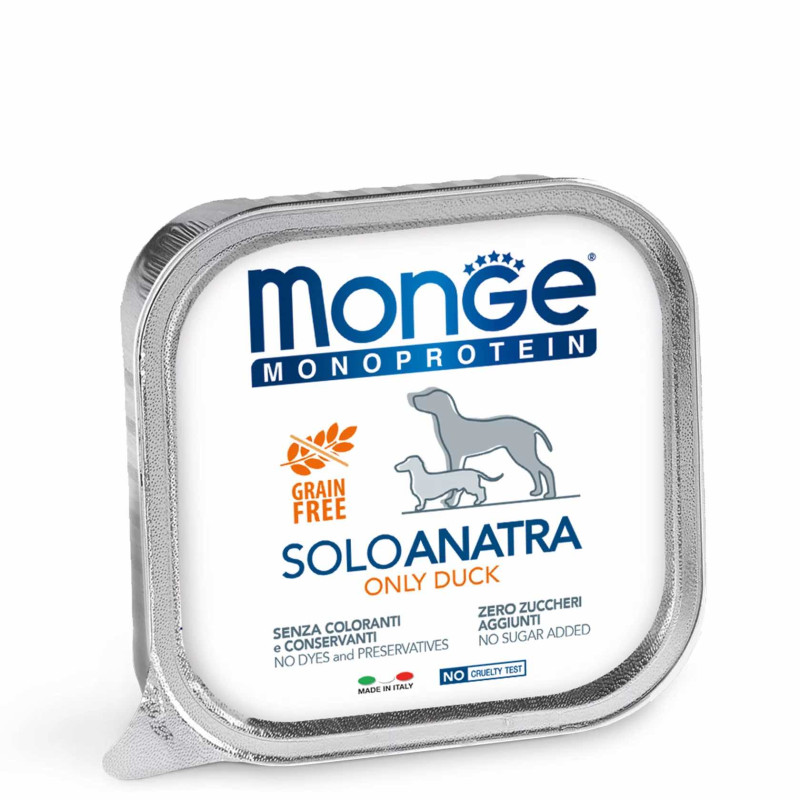 Monge Monoprotein Dog Solo Duck влажный корм с уткой для собак, 150 гр