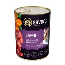 Savory Cat Adult Sterilized Lamb влажный корм с ягненком для стерилизованных котов, 400 гр