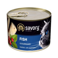 Savory Cat Adult Fish влажный корм с рыбой для котов, 200 гр