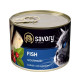 Savory Cat Adult Fish влажный корм с рыбой для котов, 200 гр - фото 1