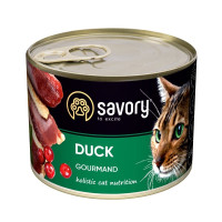 Savory Cat Adult Duck влажный корм с уткой для котов, 200 гр