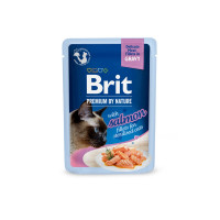 Brit Premium Delicate Fillets in Gravy Salmon For Sterilised вологий корм з лососем для стерилізованих котів, 85 гр