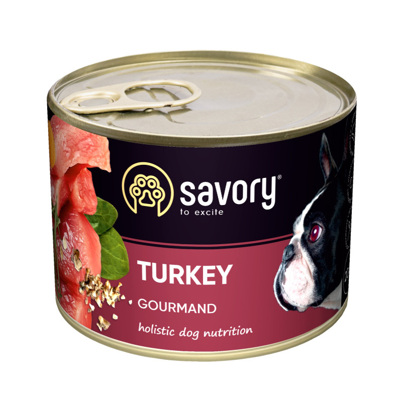 Savory Dog Adult Turkey влажный корм с индейкой для взрослых собак 200 гр