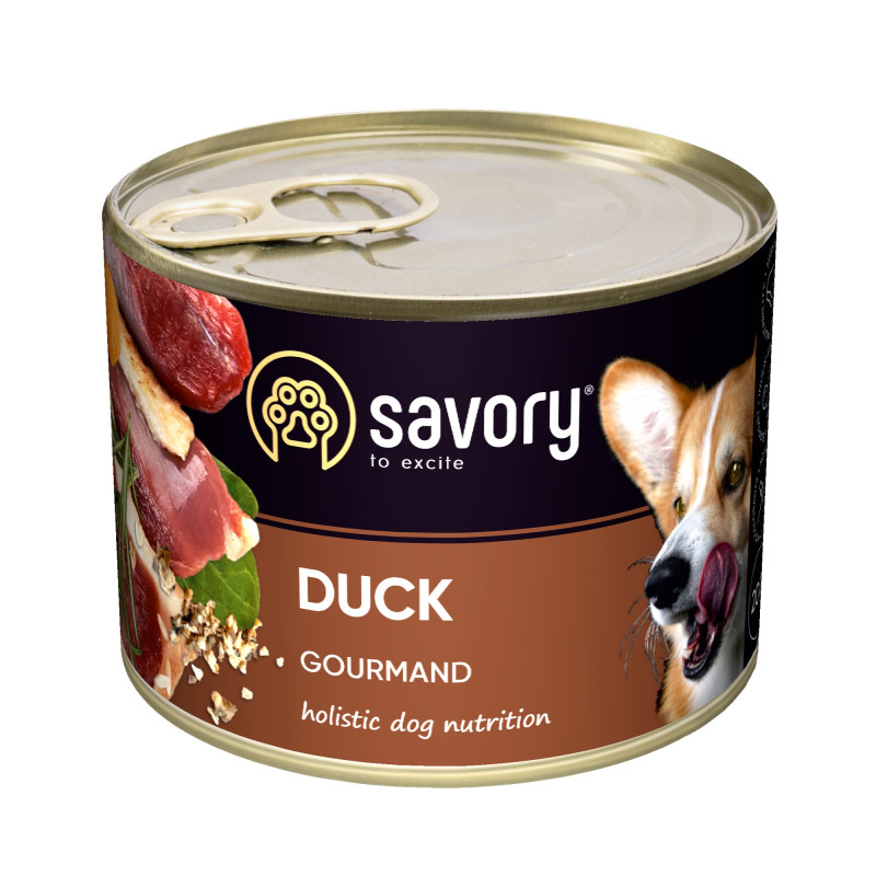 Savory Dog Adult Duck влажный корм с уткой для взрослых собак 200 гр