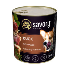 Savory Dog Adult Duck влажный корм с уткой для взрослых собак 800 гр
