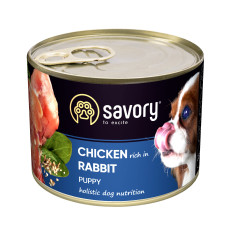 Savory Puppy Rabbit & Chicken вологий корм з кроликом і куркою для цуценят 200 гр