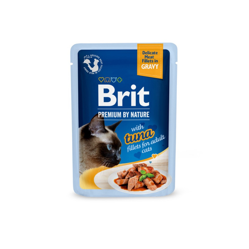 Brit Premium Delicate Fillets in Gravy Tuna вологий корм з тунцем для котів, 85 гр