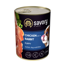 Savory Puppy Rabbit & Chicken вологий корм з кроликом і куркою для цуценят 400 гр