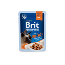 Brit Premium Delicate Fillets in Gravy Turkey вологий корм з індичкою для котів, 85 гр