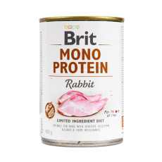 Brit Mono Protein Dog Rabbit влажный корм с кроликом для собак, 400 гр