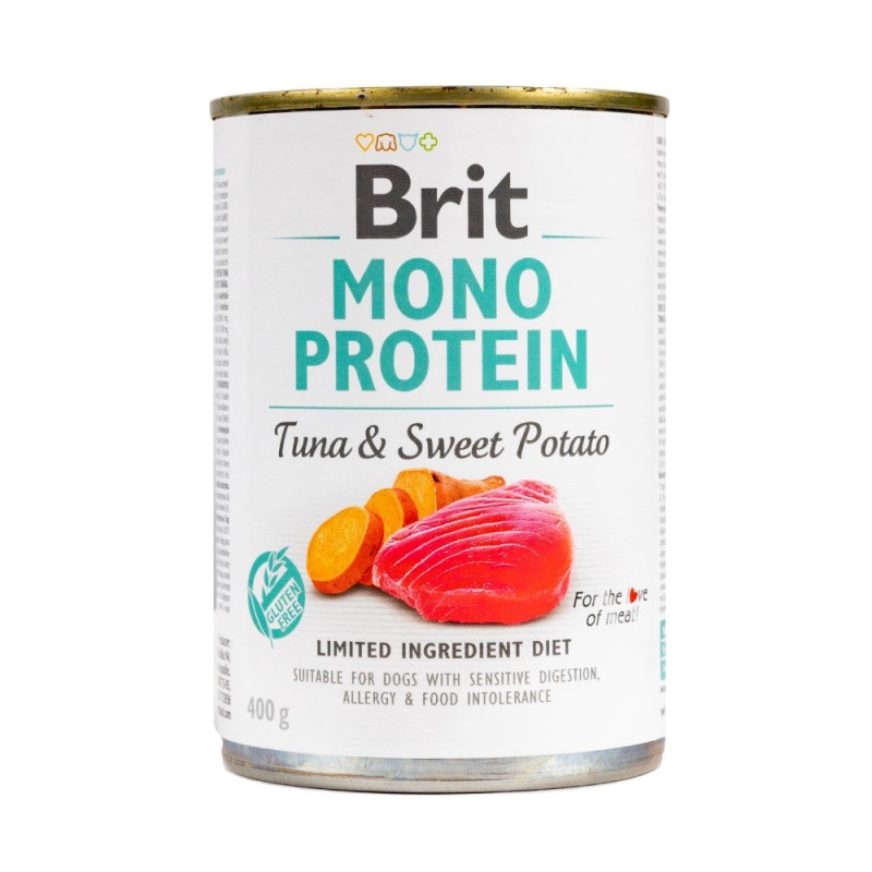 Brit Mono Protein Dog Tuna and Sweet Potato влажный корм с тунцом для собак, 400 гр
