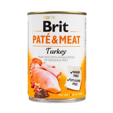 Brit Pate & Meat Dog Turkey влажный корм с индейкой для собак, 400 гр