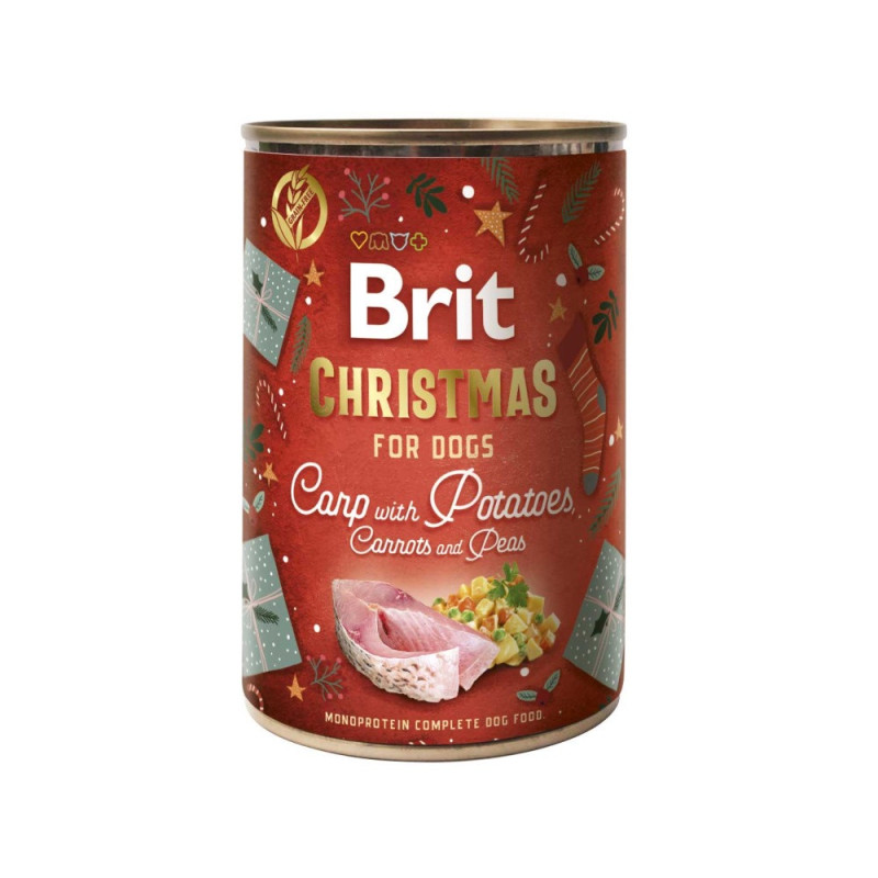 Brit Mono Protein Dog Christmas Dinner вологий корм з коропом для собак, 400 гр