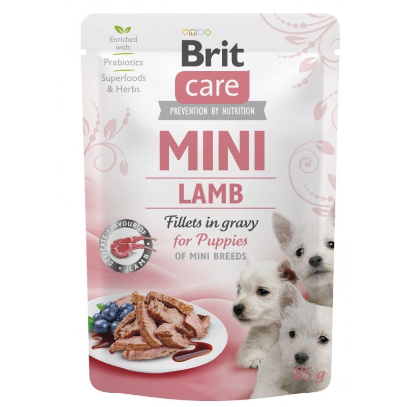 Brit Care Mini Fillets In Gravy Lamb влажный корм с ягненком для щенят мелких пород, 85 гр