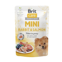 Brit Care Mini Fillets In Gravy Rabbit and Salmon влажный корм с кроликом и лососем для собак мелких пород, 85 гр