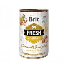 Brit Fresh Dog Chicken влажный корм с курицей для собак, 400 гр