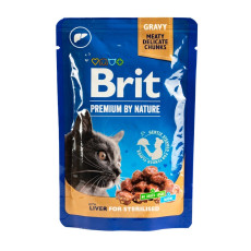 Brit Premium Cat Liver Sterilized влажный корм с печенью для стерилизованных котов, 100 гр