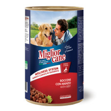 Migliorcane Manzo вологий корм з яловичиною для дорослих собак 1250 гр