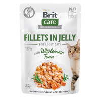 Brit Care Cat Fillets In Jelly Tuna влажный корм с тунцом для котов, 85 гр