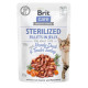 Brit Care Cat Fillets In Jelly Duck and Turkey влажный корм с уткой и индейкой для стерилизованных котов, 85 гр - фото 1