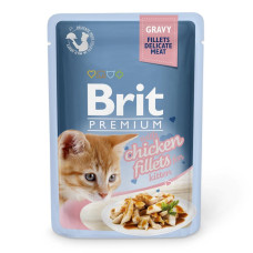 Brit Premium Chicken вологий корм з куркою в соусі для кошенят 85 гр