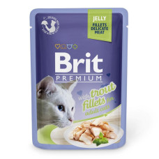 Brit Premium Trout вологий корм з фореллю в желе для котів 85 гр