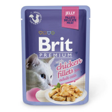 Brit Premium Chicken вологий корм з куркою у желе для котів 85 гр