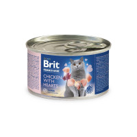Brit Premium Chicken with Hearts вологий корм з куркою та сердечками для котів 200 гр