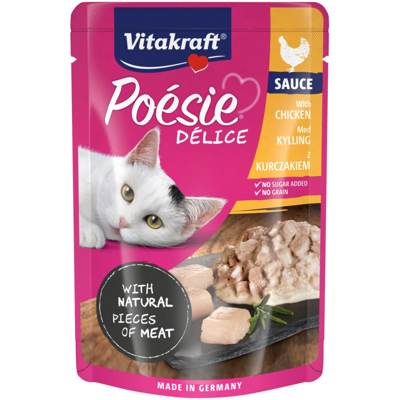 Vitakraft Poesie Delice Chicken влажный корм с курицей для котов, 85 гр