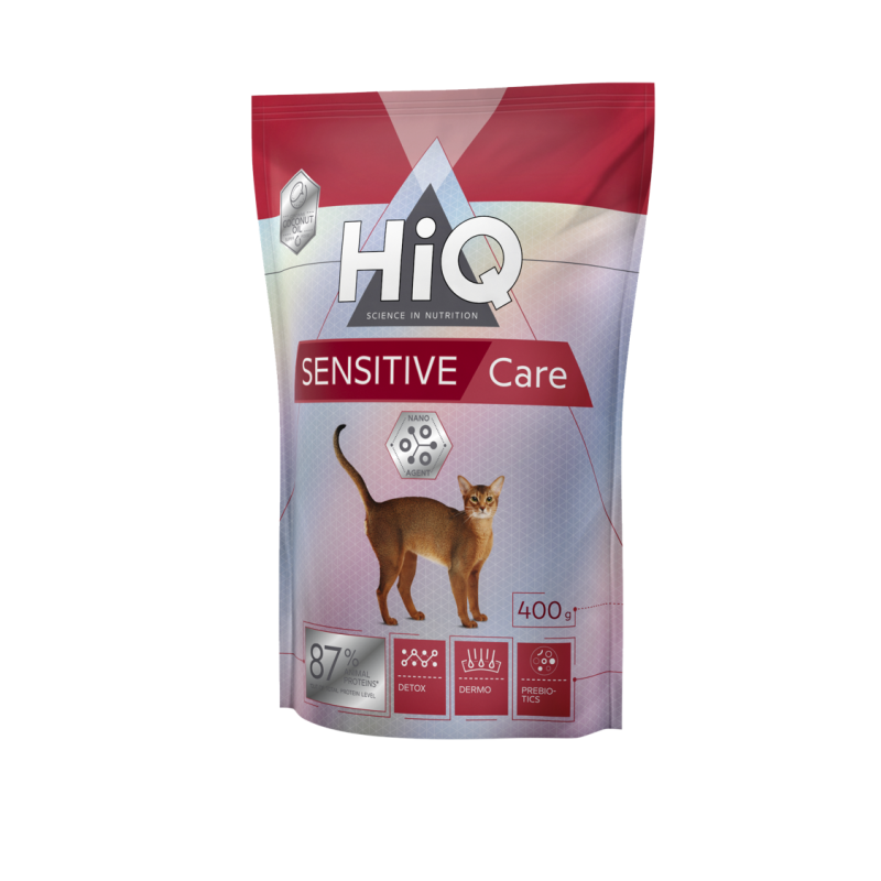 HiQ Sensitive Care сухий корм для котів з чутливим травленням 400 гр