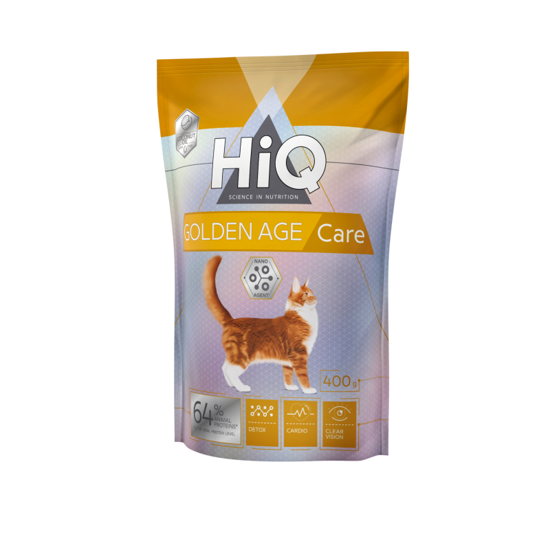 Hiq Golden Age Care сухий корм для котів старше 10 років 400 гр