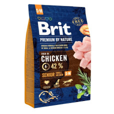 Brit Premium Senior S+M сухий корм для собак похилого віку малих та середніх порід, 3 кг