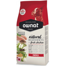 Ownat Classic Dog Adult Energy сухий корм повнораціонний зі свіжим м'ясом курки для дорослих собак з високою фізичною активністю 4 кг
