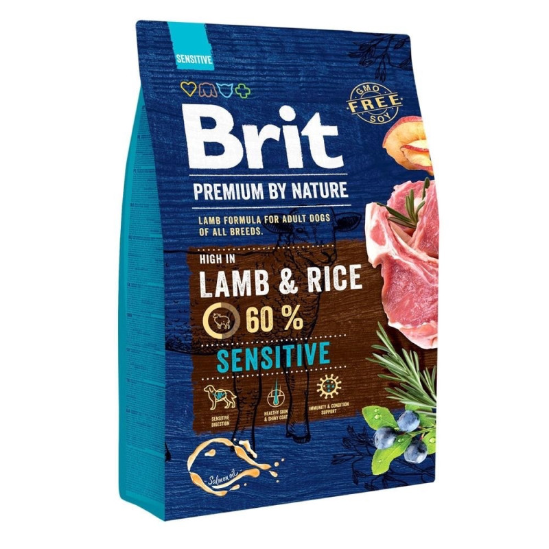 Brit Premium Sensitive Lamb & Rice сухой корм для собак, 3 кг
