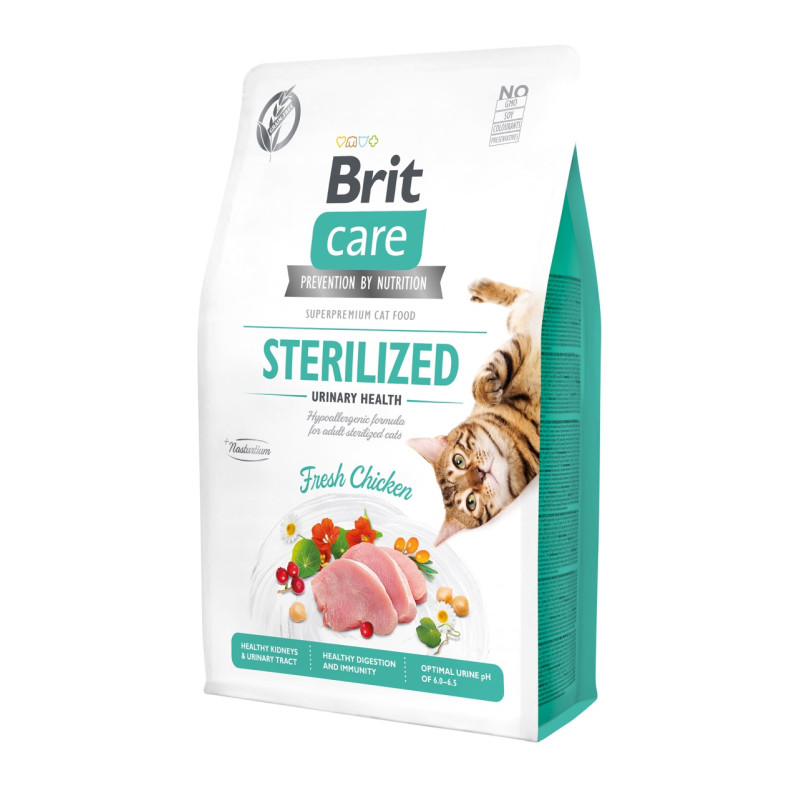 Brit Care Cat GF Sterilized Urinary Health сухой корм с курицей для стерилизованных кошек, 7 кг